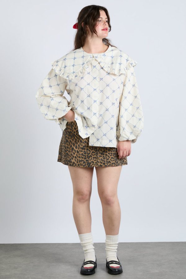 lola blouse - bow print None Women | Tops Damson Madder - Image 3