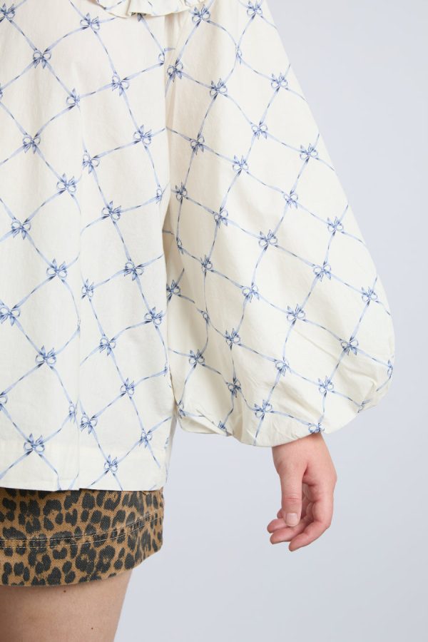 lola blouse - bow print None Women | Tops Damson Madder - Image 5