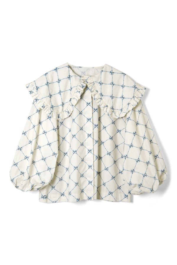 lola blouse - bow print None Women | Tops Damson Madder - Image 6