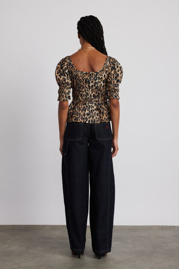 Damson Madder bianca ruffle blouse - leopard None | Women Tops - Image 4
