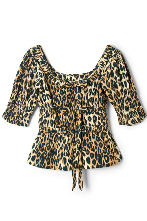 Damson Madder bianca ruffle blouse - leopard None | Women Tops - Image 2