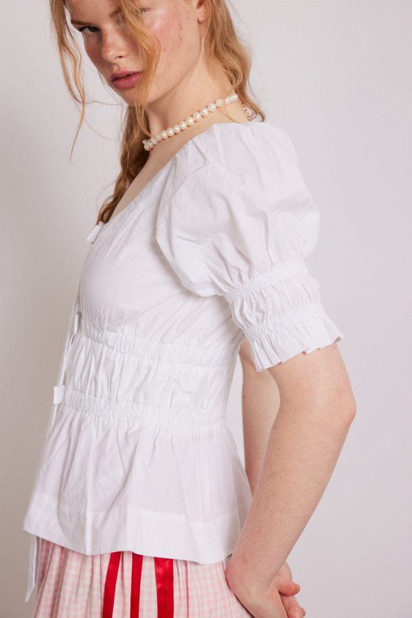 Tops Women | bianca blouse - white None Damson Madder - Image 6