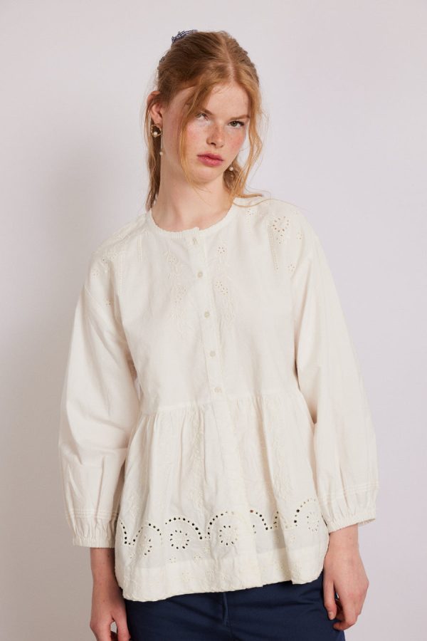 Damson Madder gretchen blouse - white None | Women Tops