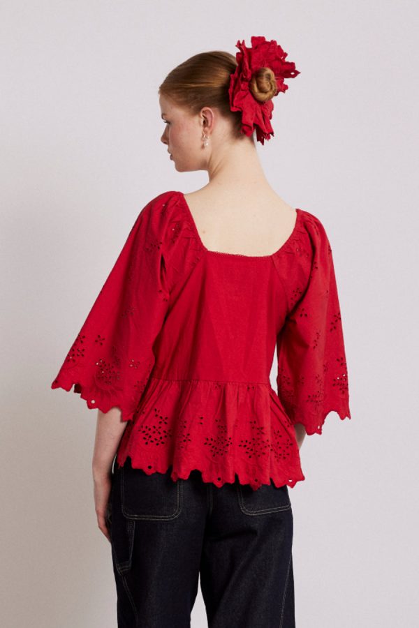lana blouse - red None | Tops Damson Madder Women - Image 4