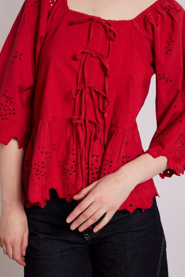 lana blouse - red None | Tops Damson Madder Women - Image 3