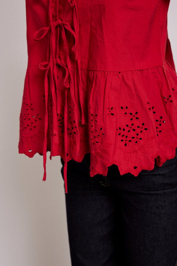 lana blouse - red None | Tops Damson Madder Women - Image 6