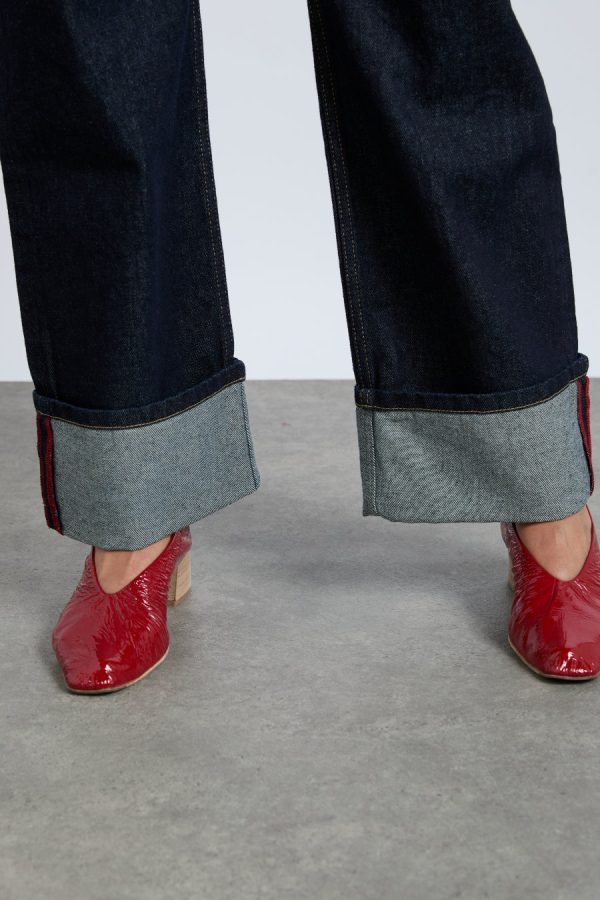 Bottoms | Women Damson Madder Italian selvedge sylvie jeans with turn up None - Image 5