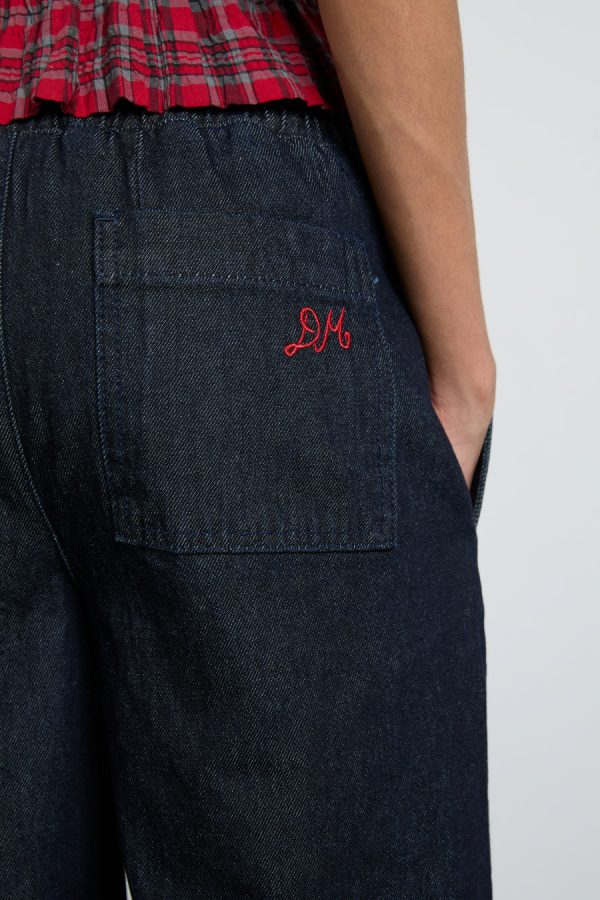 Women rafe jeans - embroidered floral None | Denim Damson Madder - Image 6