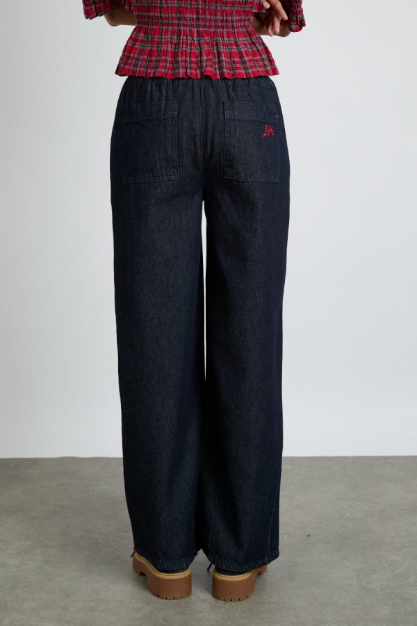 Women rafe jeans - embroidered floral None | Denim Damson Madder - Image 5