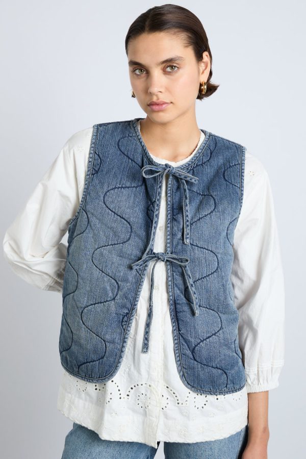 Denim | denim tilly gilet- vintage wash None | Damson Madder Women