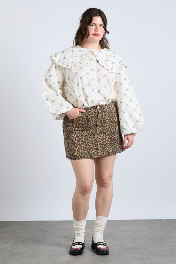 Skirts | lily denim mini skirt- leopard None - Damson Madder Women - Image 4