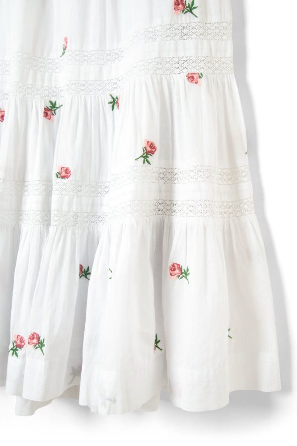 Women Damson Madder eden lace midi skirt - rose embroidery None | Skirts - Image 3