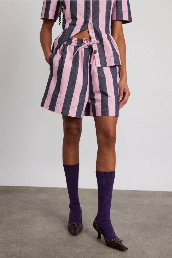 Shorts Damson Madder Women | rafe shorts - blue pink stripe None - Image 4