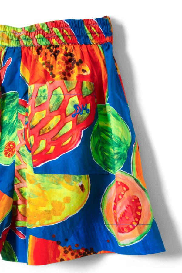 pull on shorts - papaya print None | Shorts Damson Madder Women - Image 4