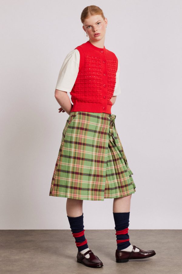 Women Damson Madder aggie knitted tank - red None | Knitwear - Image 3