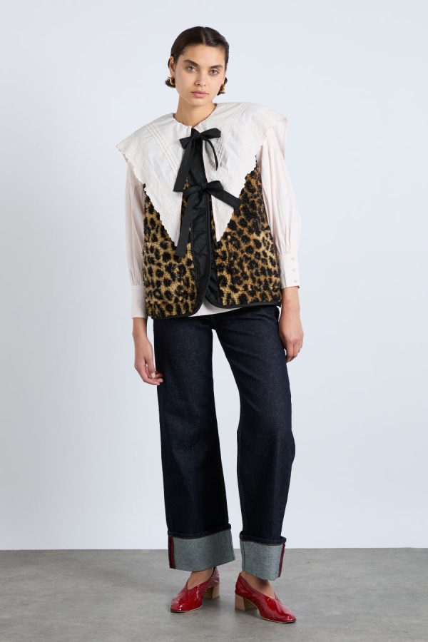 marta borg gilet - leopard None Women | Pullover & Fleeces Damson Madder - Image 2
