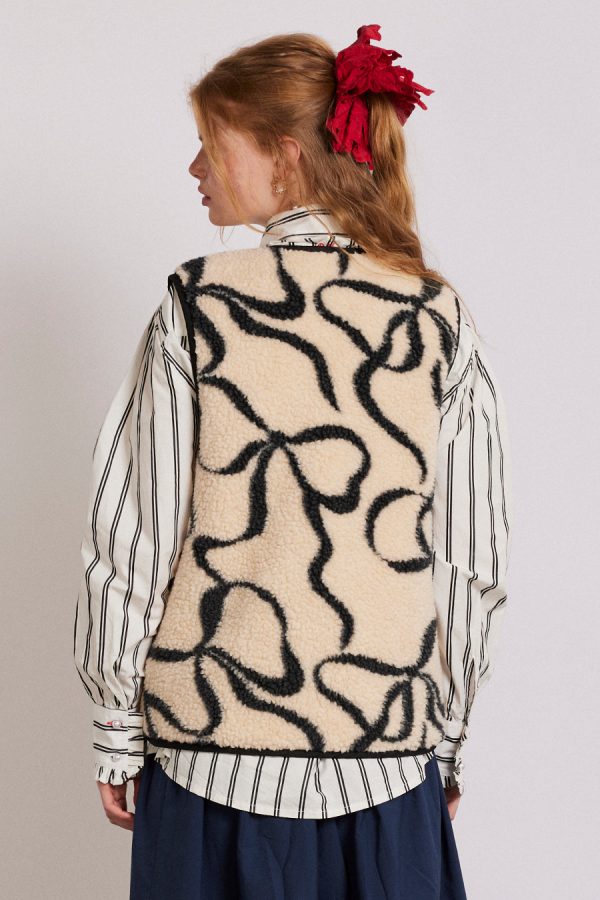 Pullover & Fleeces Women | marta borg gilet - bows None Damson Madder - Image 4