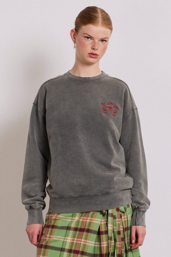 Pullover & Fleeces Women | bow logo crew neck sweat None Damson Madder