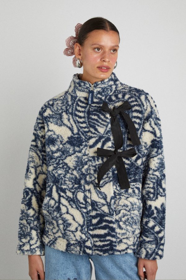 Damson Madder Pullover & Fleeces | Women | ingrid wool jacket - vase print None