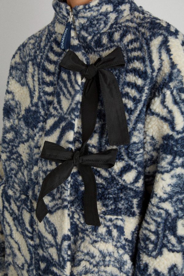 Damson Madder Pullover & Fleeces | Women | ingrid wool jacket - vase print None - Image 4