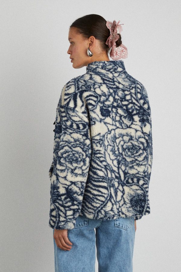 Damson Madder Pullover & Fleeces | Women | ingrid wool jacket - vase print None - Image 7