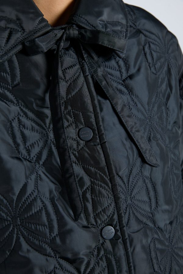 Jackets & Coats Damson Madder Women | aubrey quilted coat- black bows None - Image 8