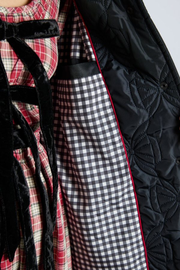 Jackets & Coats Damson Madder Women | aubrey quilted coat- black bows None - Image 5