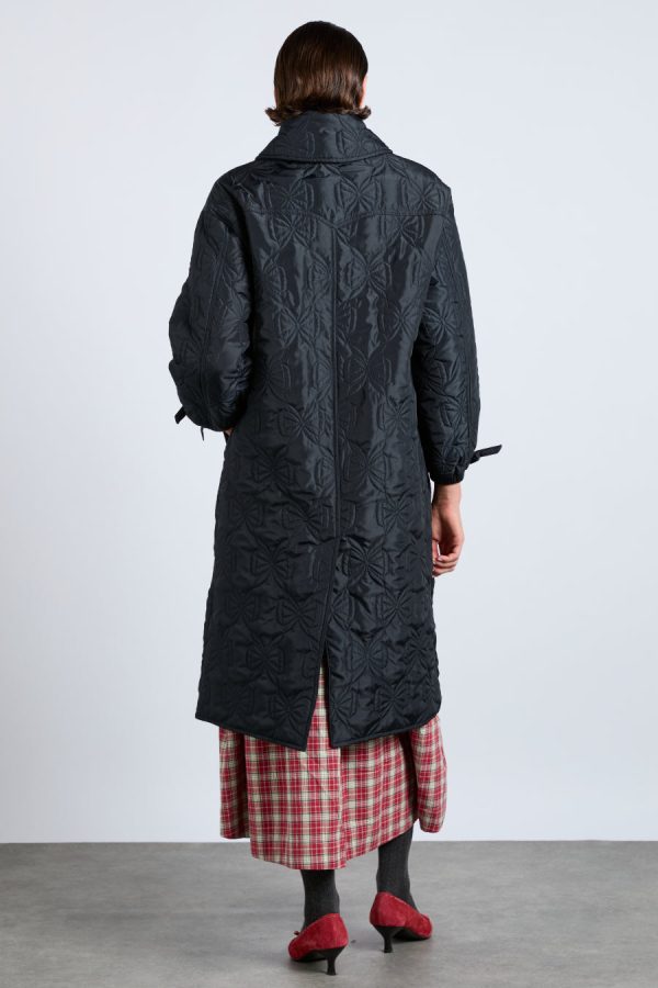 Jackets & Coats Damson Madder Women | aubrey quilted coat- black bows None - Image 10