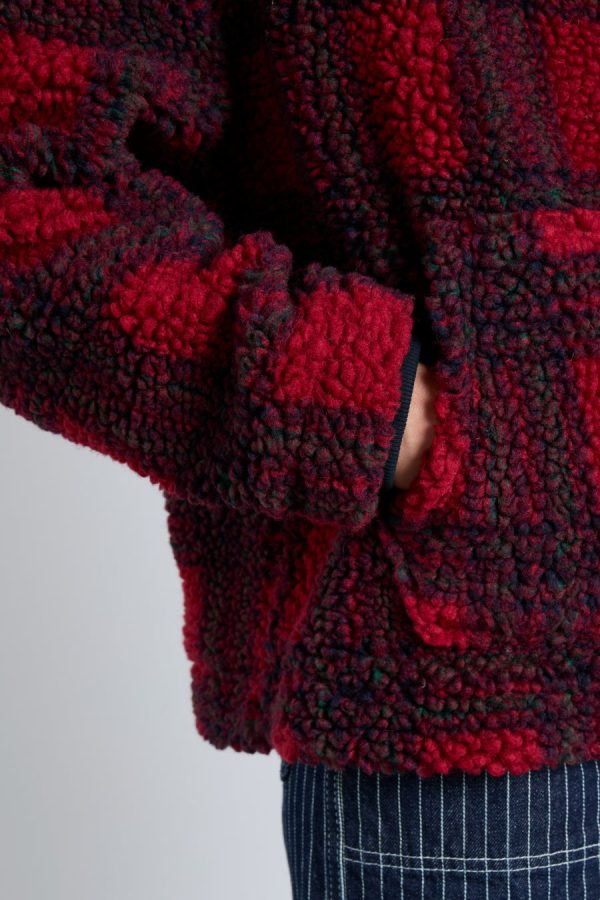 Jackets & Coats | ingrid borg jacket - red check None | Damson Madder Women - Image 6