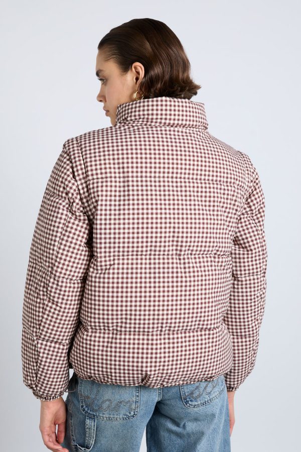 jennifer check puffer - chocolate gingham None Women | Jackets & Coats Damson Madder - Image 3