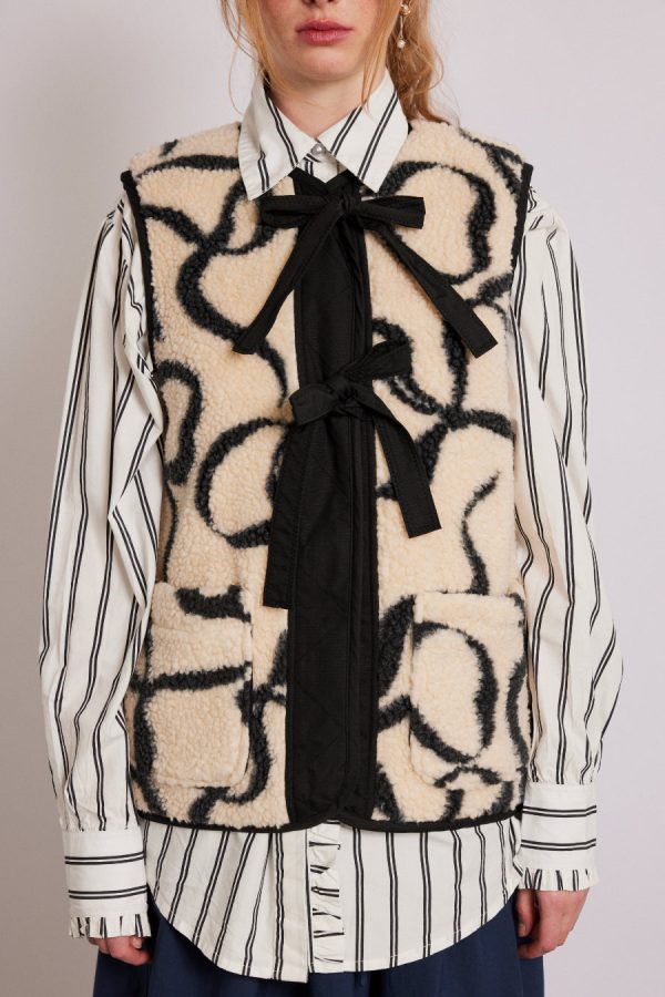 Women Damson Madder marta borg gilet - bows None | Jackets & Coats - Image 4
