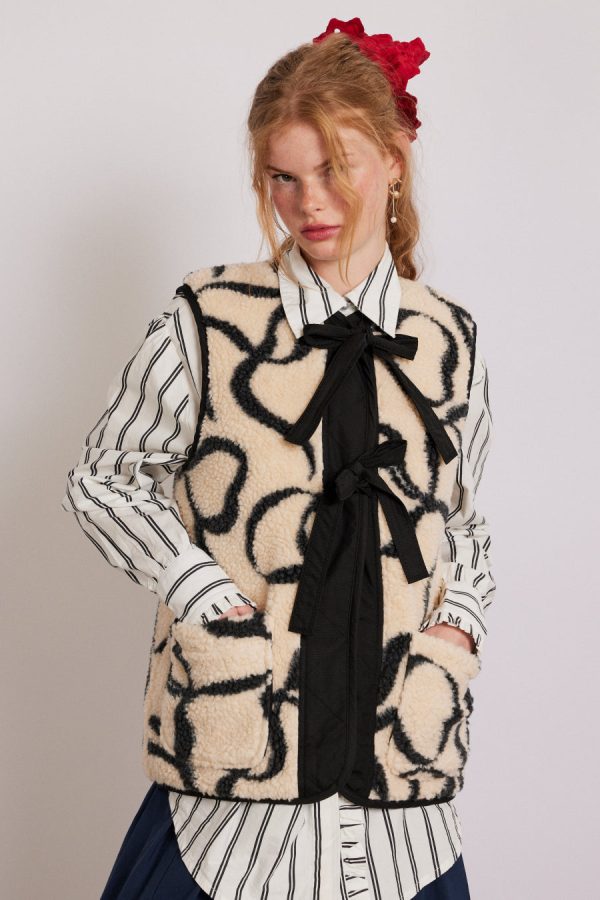 Women Damson Madder marta borg gilet - bows None | Jackets & Coats - Image 2
