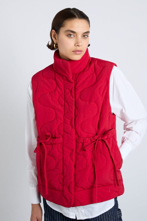 Damson Madder Jackets & Coats | Women | celeste gilet - chilli red None - Image 6