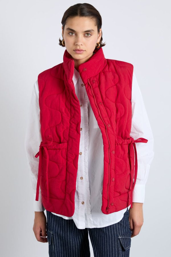 Damson Madder Jackets & Coats | Women | celeste gilet - chilli red None - Image 5