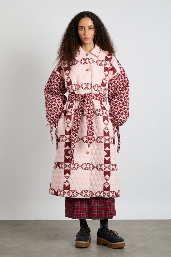 Jackets & Coats | dahlia quilted coat - patchwork None | Damson Madder Women - Image 8