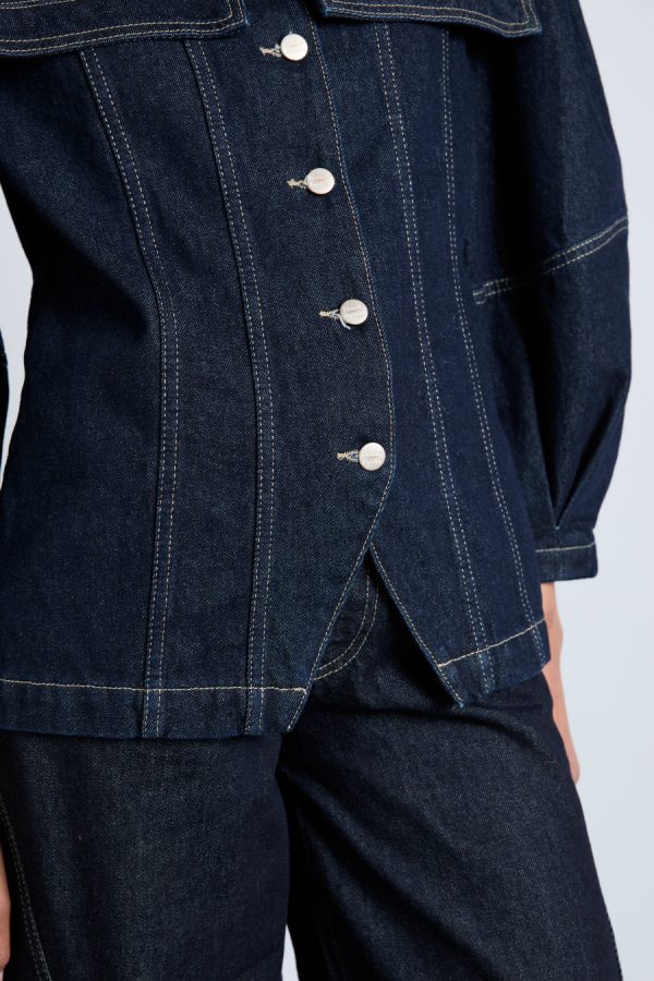 Jackets & Coats Damson Madder Women | sailor denim jacket - dark indigo None - Image 4