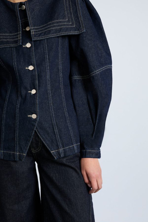 Jackets & Coats Damson Madder Women | sailor denim jacket - dark indigo None - Image 2