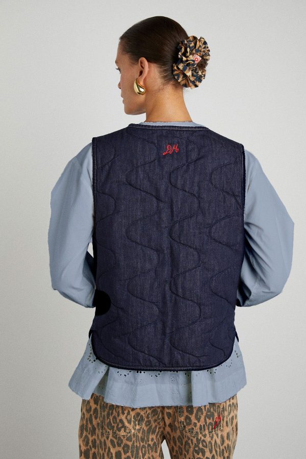 Jackets & Coats | tilly gilet - indigo organic denim None | Damson Madder Women - Image 5