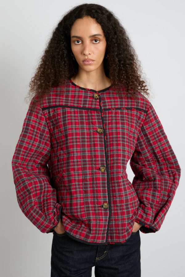 Women Jackets & Coats | Damson Madder macy quilted jacket - red check None