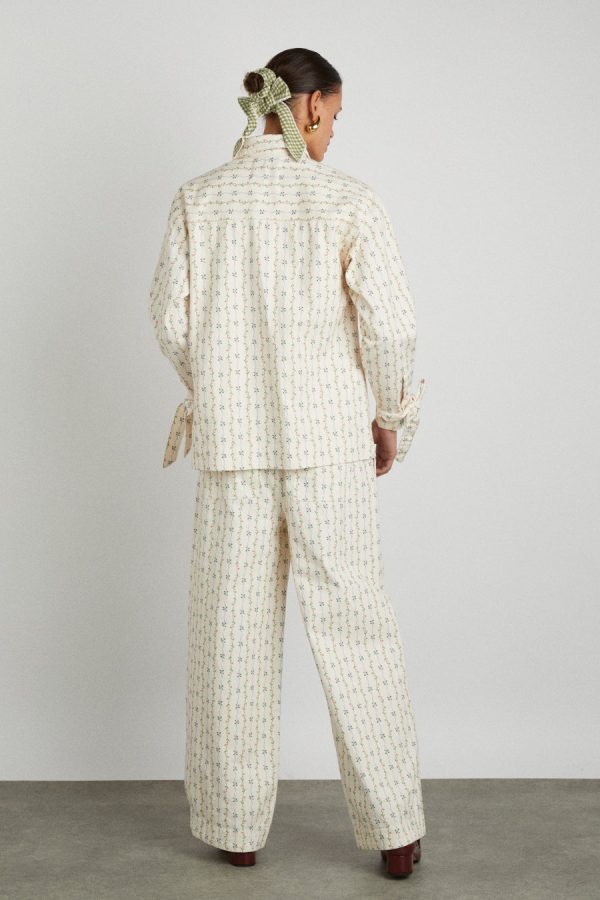 Women goodnature denim shacket - floral stripe None | Jackets & Coats Damson Madder - Image 5