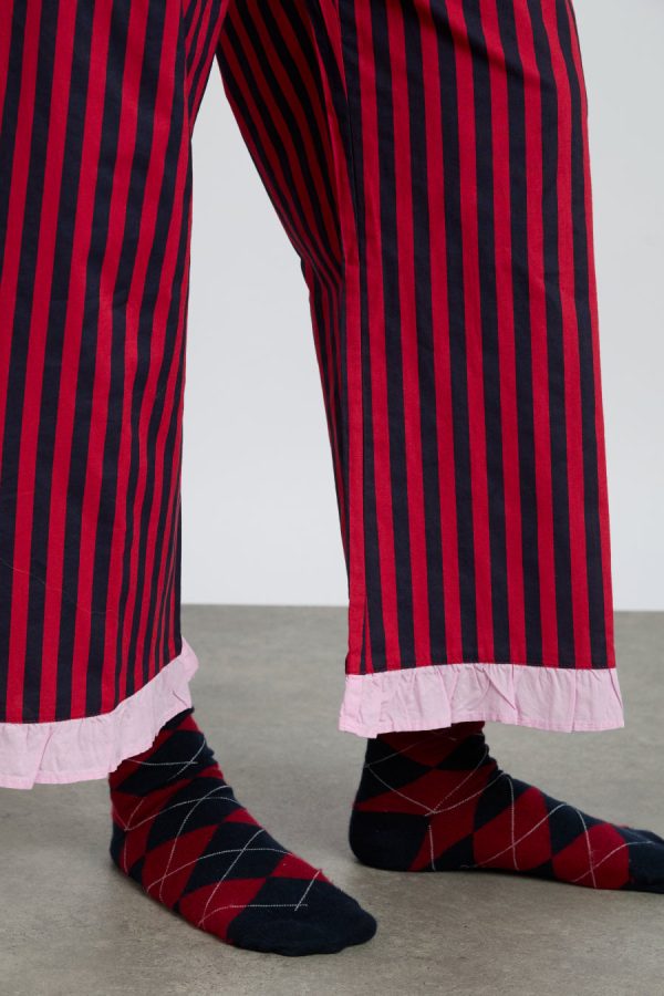 Women maria pj set- red/navy stripe None | Nightwear Damson Madder - Image 9
