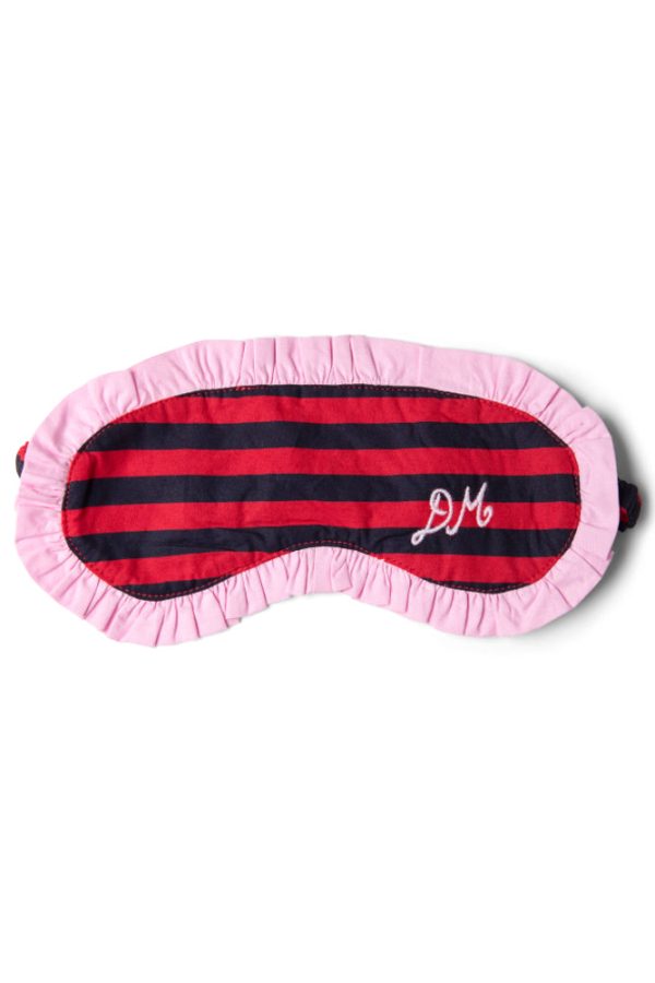 Nightwear Women | damson pj eye mask - red/navy stripe None Damson Madder - Image 4