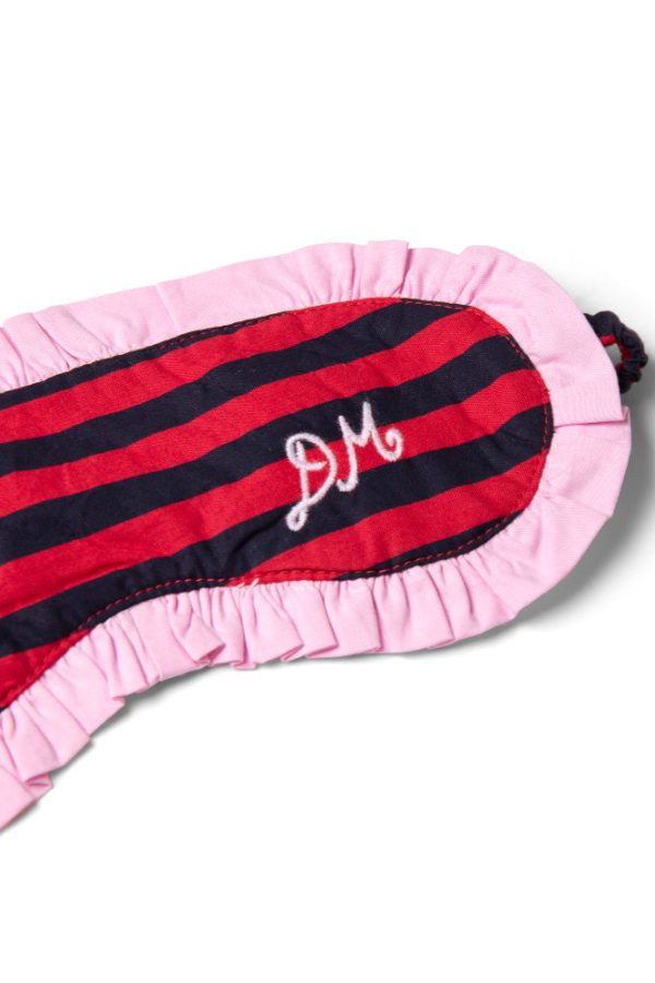 Nightwear Women | damson pj eye mask - red/navy stripe None Damson Madder - Image 3