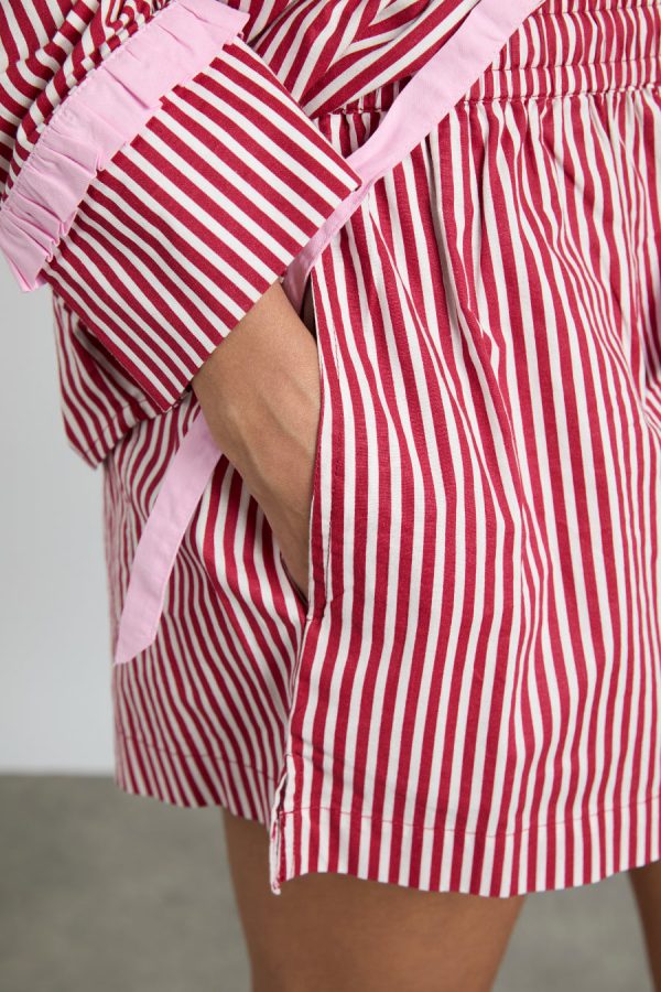 Nightwear Damson Madder | Women krissy pj boxer - red stripe None - Image 6