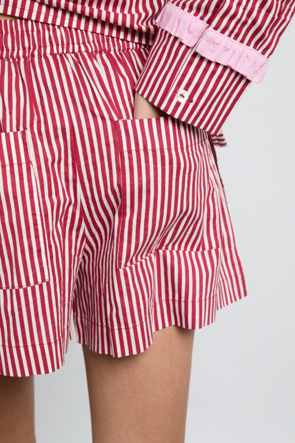 Nightwear Damson Madder | Women krissy pj boxer - red stripe None - Image 5