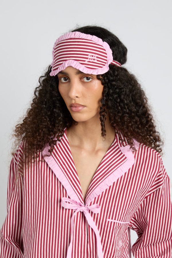 Women Nightwear | Damson Madder damson pj eye mask - red stripe None - Image 5
