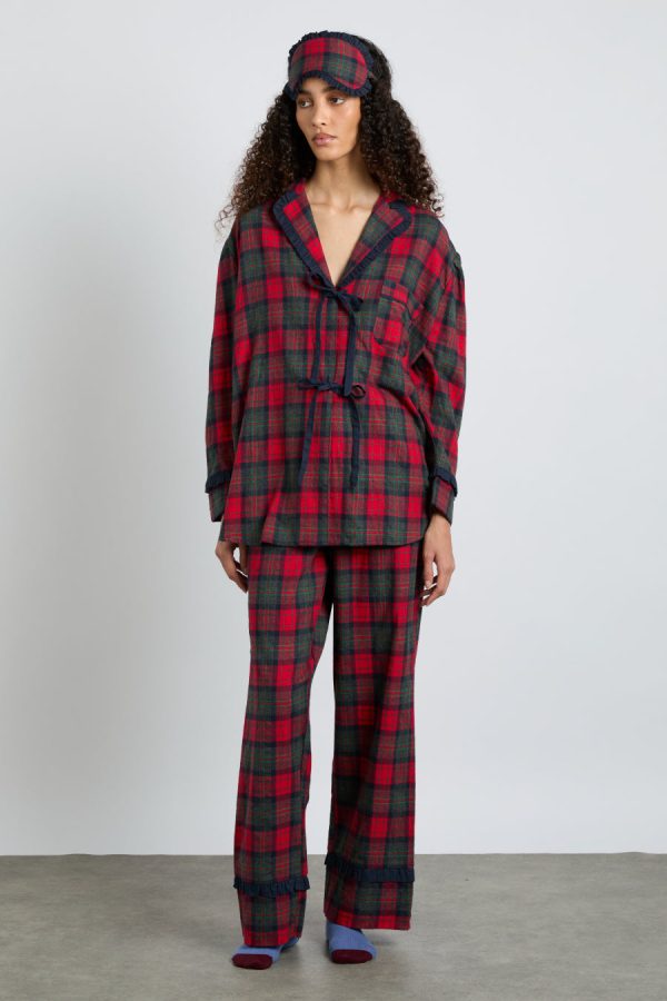 antonella pj set- red tartan None | Nightwear Damson Madder Women