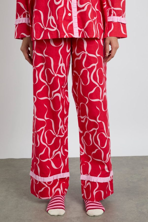 Women Nightwear | Damson Madder antonia pj set- red bows None - Image 4