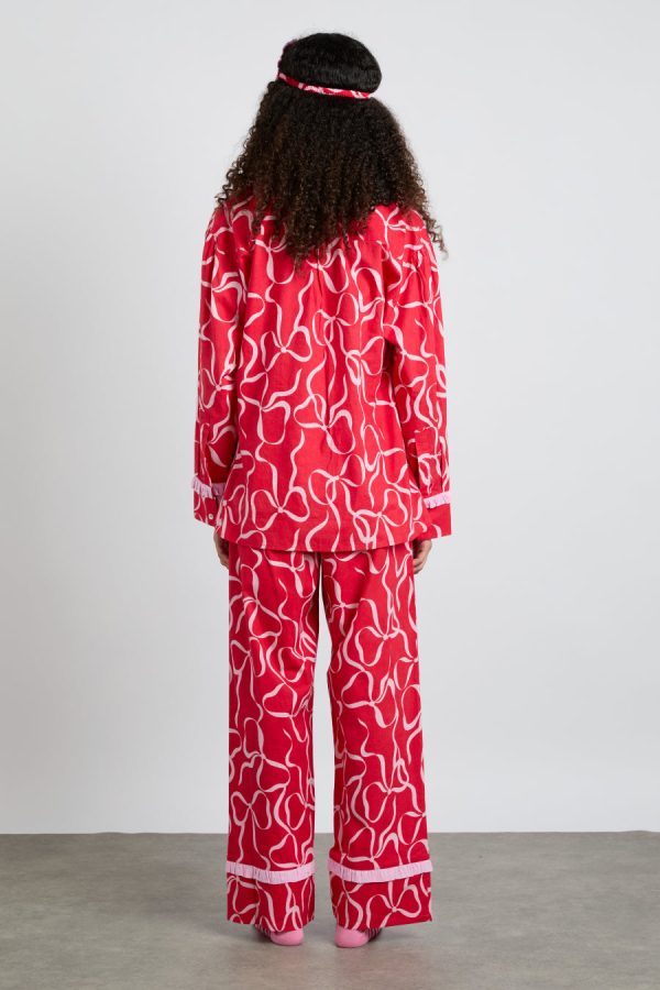 Women Nightwear | Damson Madder antonia pj set- red bows None - Image 3