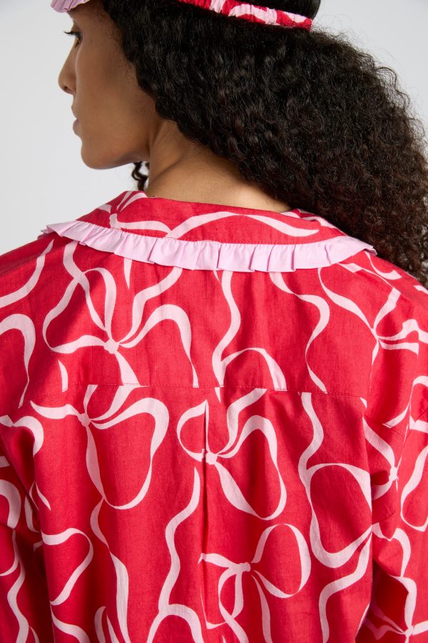 Women Nightwear | Damson Madder antonia pj set- red bows None - Image 7